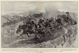 An Ambush, Four Driverless Teams stampeding Out of Action